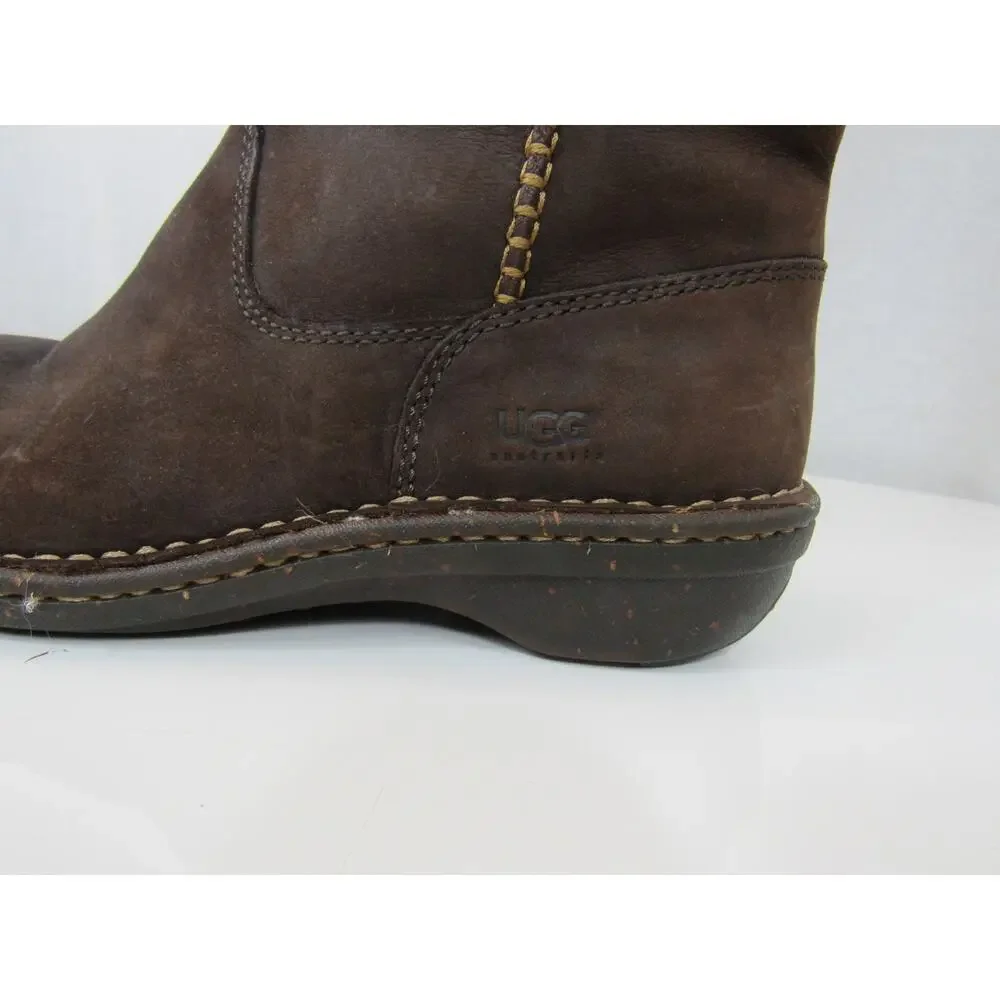 UGG Australia Women's US 8 Brown Suede Leather Sheepskin Lined Winter Boots